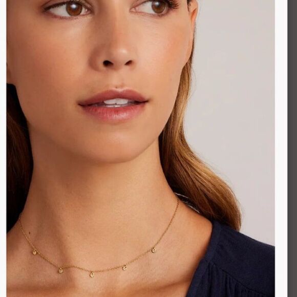 Gorjana Gold Tone 5 Disc Necklace - Picture 3 of 6